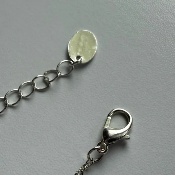 SILVER TONE Delicate Twisted Rope Necklace - Picture 5 of 5